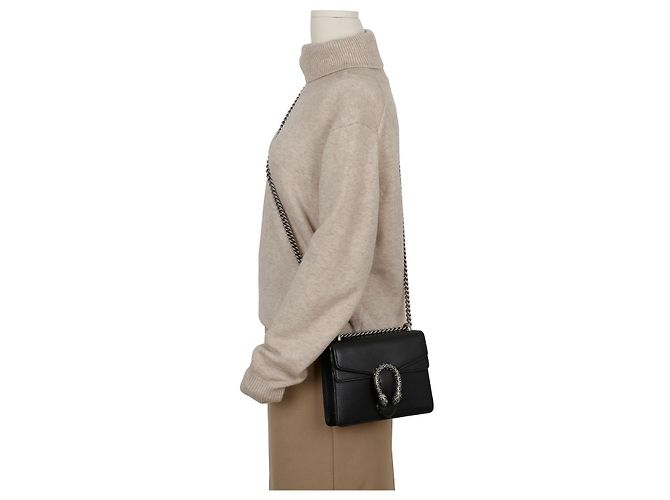 Gucci Mini borsa Dionysus in pelle nera - vista 13