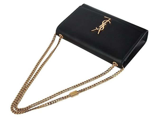 Autre Marque Borsa Satchel Kate Monogram Oro - vista 4