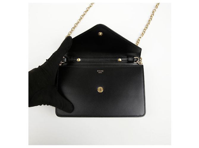 Céline Portafoglio con catena Triope Black - vista 10