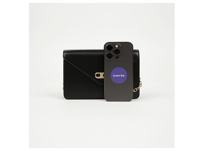 Céline Portafoglio con catena Triope Black - vista 9