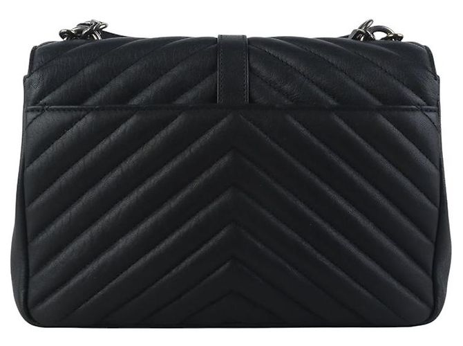 Autre Marque Bolsa de Ombro Chevron College Medium Silver - vista 3