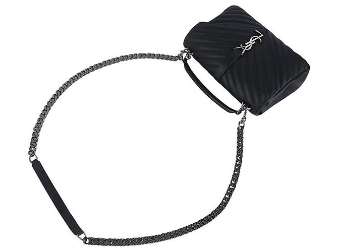 Autre Marque Bolsa de Ombro Chevron College Medium Silver - vista 4