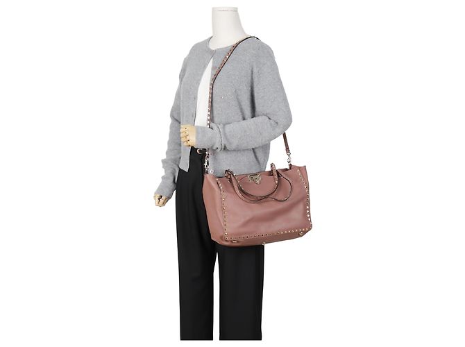 Valentino Borsa a Spalla Rockstud Tote - vista 23