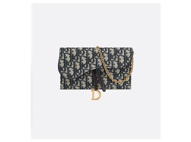 Dior Piccola Pochette a Catena Blue Oblique Jacquard - vista 2