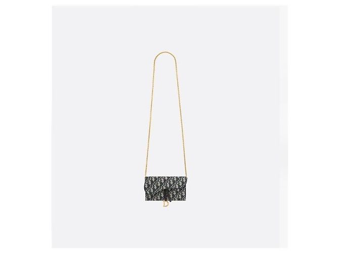 Dior Piccola Pochette a Catena Blue Oblique Jacquard - vista 4