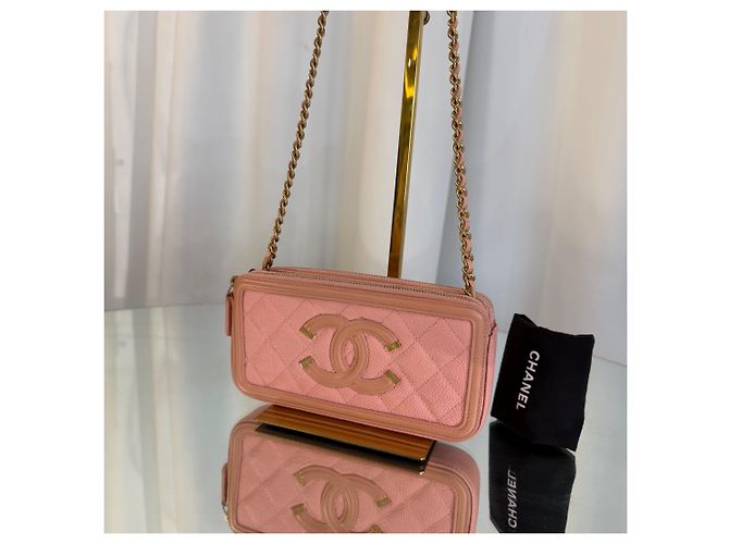 Chanel Borsa a tracolla con catena filigrana - vista 3