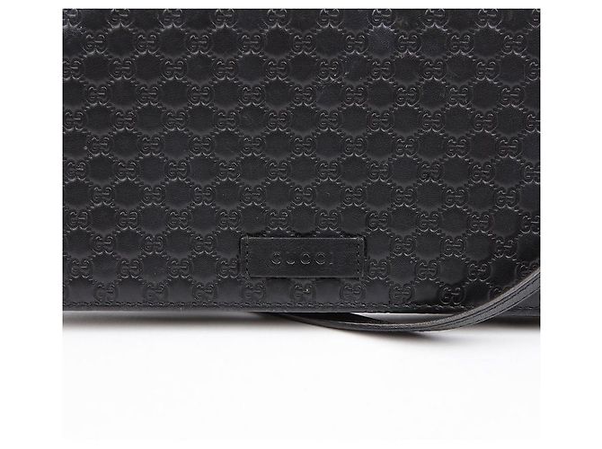 Gucci Borsa a Tracolla Mini Leather Microshima Nera - vista 3