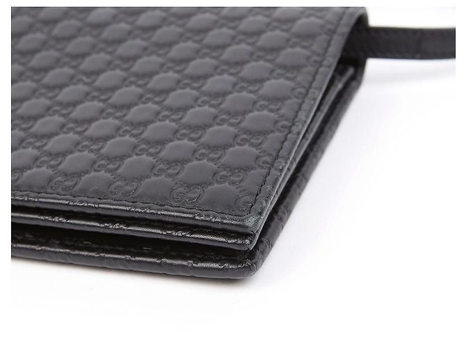 Gucci Borsa a Tracolla Mini Leather Microshima Nera - vista 7