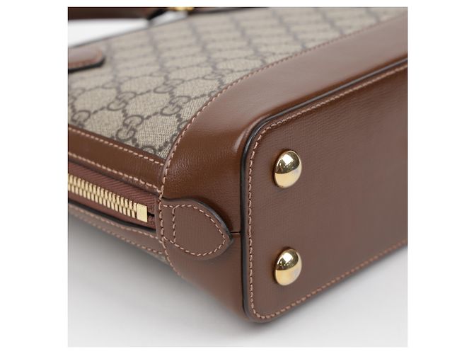 Gucci mala Horsebit Small Top Handle castanha - vista 10