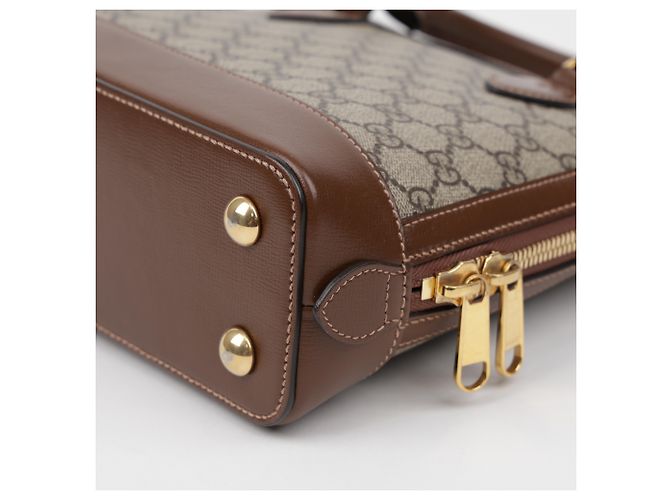 Gucci mala Horsebit Small Top Handle castanha - vista 11