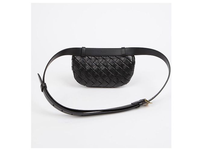 Bottega Veneta Mini Gürteltasche aus Leder mit Polsterung Schwarz - Ansicht 3