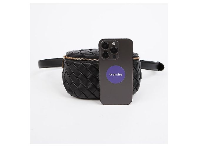 Bottega Veneta Mini Gürteltasche aus Leder mit Polsterung Schwarz - Ansicht 7
