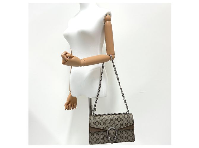 Gucci Borsa a tracolla Dionysus GG Supreme con catena - vista 2