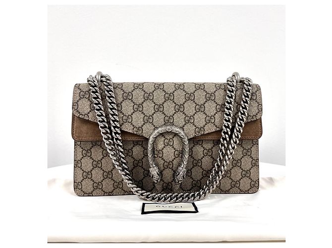 Gucci Borsa a tracolla Dionysus GG Supreme con catena - vista 3