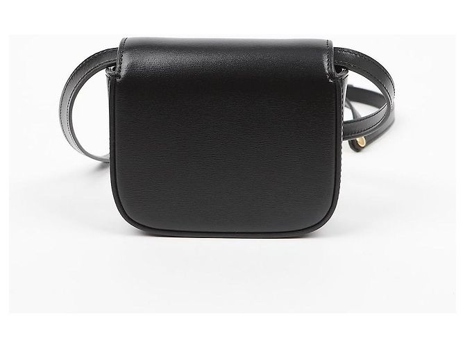 Céline Mini Claude in vitello lucido nero - vista 4