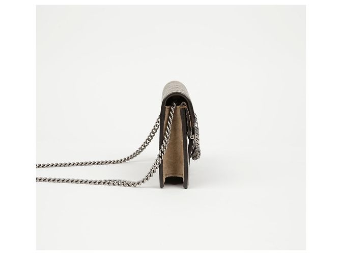 Gucci Borsa a catena Super Mini Dionysus GG Supreme Sand - vista 3