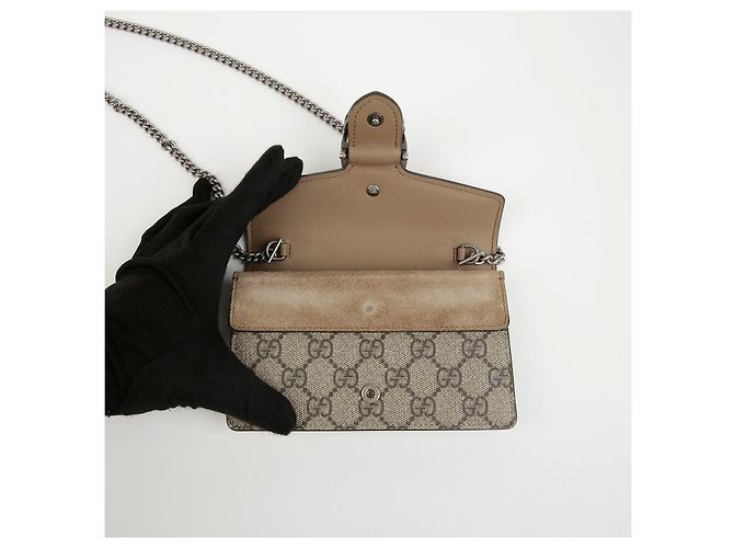 Gucci Borsa a catena Super Mini Dionysus GG Supreme Sand - vista 8