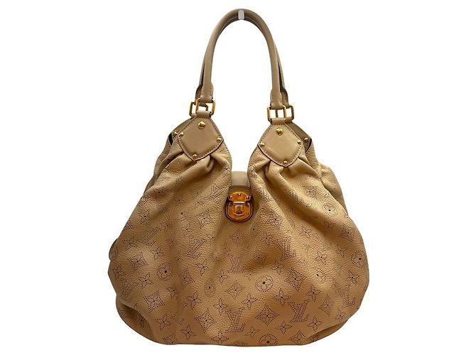 Louis Vuitton Borsa a spalla Large Monogram Mahina Beige - vista 2