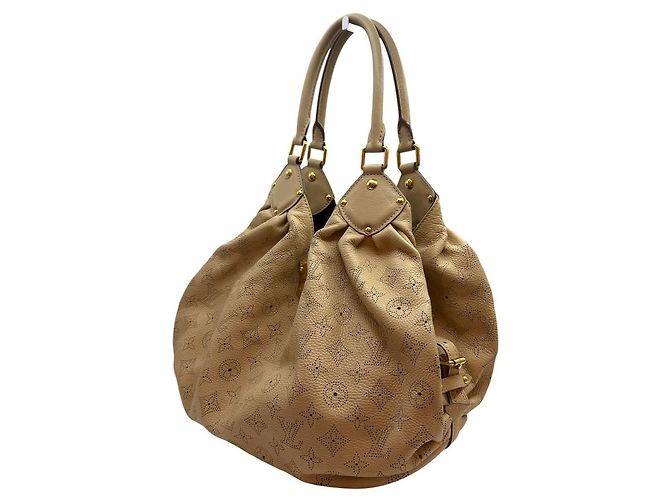 Louis Vuitton Borsa a spalla Large Monogram Mahina Beige - vista 3