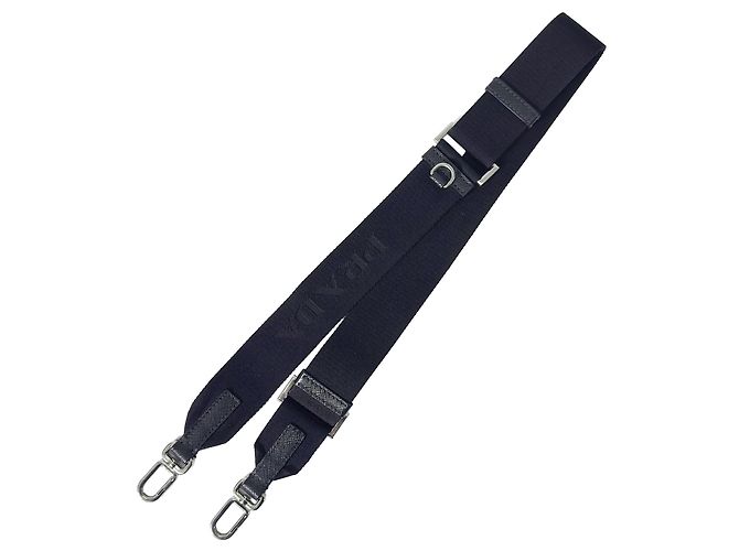 Prada Borsa a Tracolla da Viaggio in Pelle Saffiano Nera - vista 11