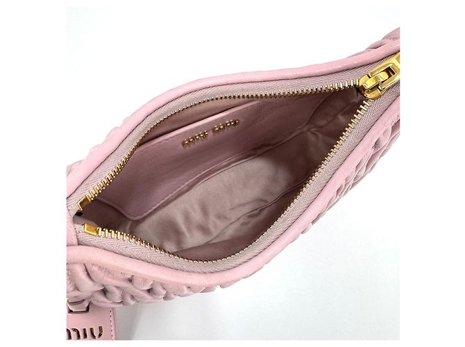Miu Miu Borsa a tracolla in Nappa con catena - vista 12
