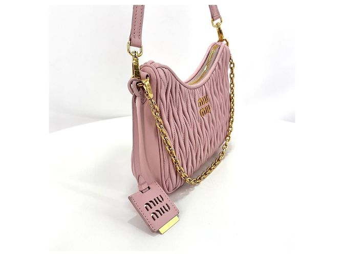 Miu Miu Borsa a tracolla in Nappa con catena - vista 7