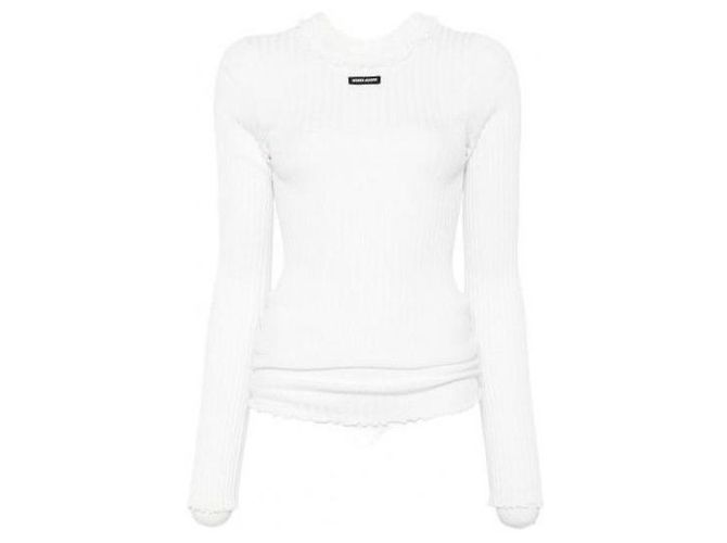 Miu Miu Seidenpullover mit Rundhalsausschnitt - Ansicht 4