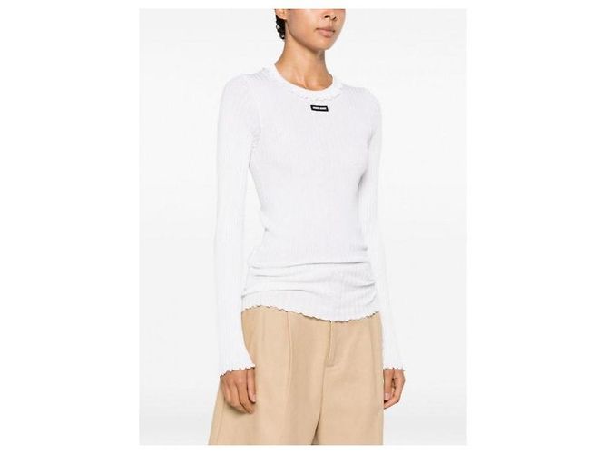 Miu Miu Seidenpullover mit Rundhalsausschnitt - Ansicht 7