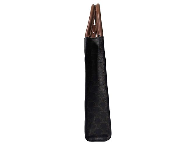 Céline Vertical Cabas Triomphe Canvas Tote Bag Schultertasche Small Tan - Ansicht 6