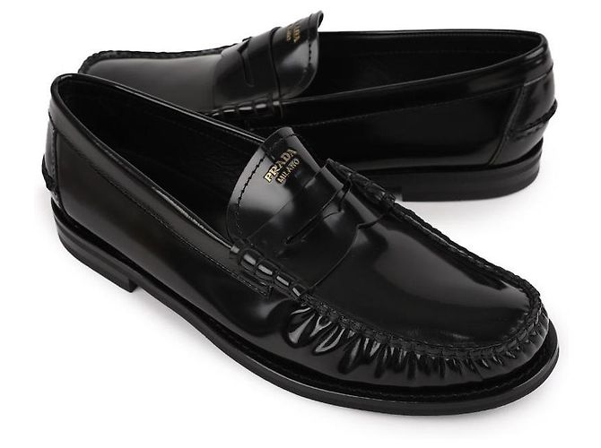 Prada Mocassini in pelle spazzolata da uomo - vista 5