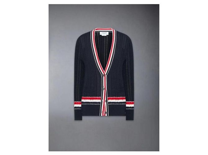 Thom Browne Langärmeliges gestreiftes Hemd mit Baby Ladder Zopfmuster - Ansicht 5