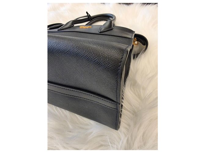 Prada Borsa Tote Saffiano City Paradigm Black - vista 10