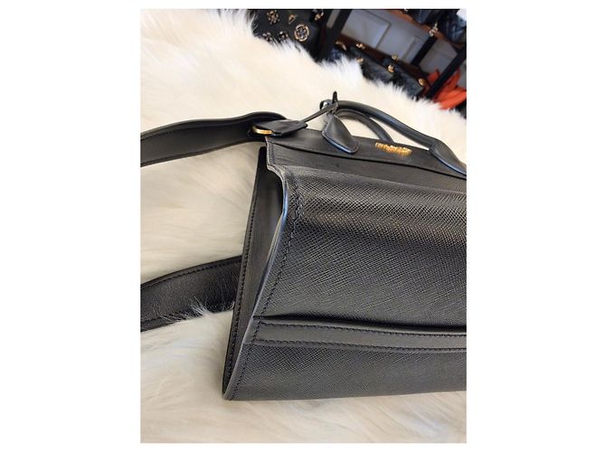 Prada Borsa Tote Saffiano City Paradigm Black - vista 11