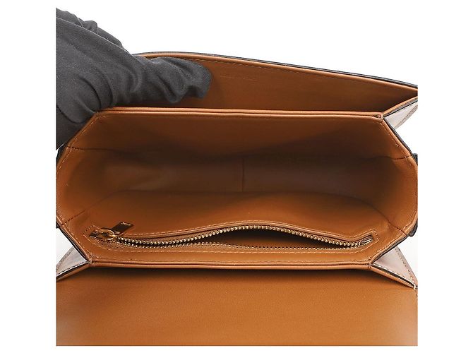 Céline Tin Triope Canvas Schultertasche Tan - Ansicht 11
