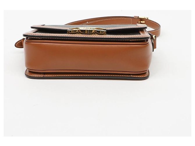 Céline Tin Triope Canvas Schultertasche Tan - Ansicht 6