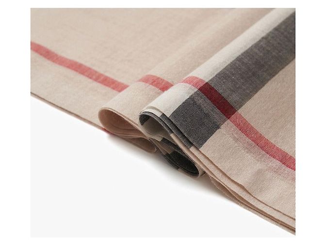 Burberry Bufanda de lana y seda a cuadros - vista 8