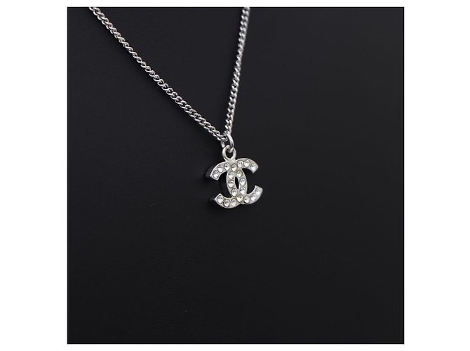 Chanel Cubic Pendant Necklace with Logo - view 2