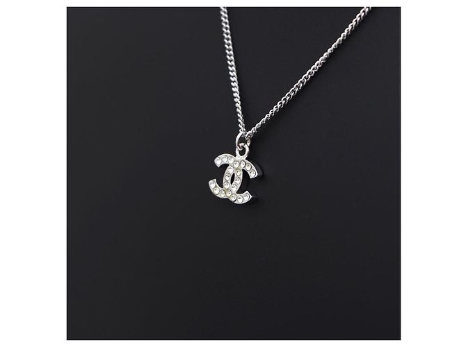 Chanel Cubic Pendant Necklace with Logo - view 3