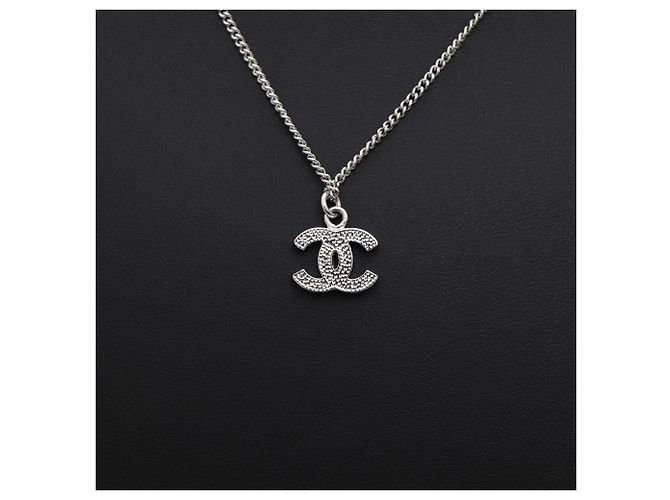 Chanel Cubic Pendant Necklace with Logo - view 4