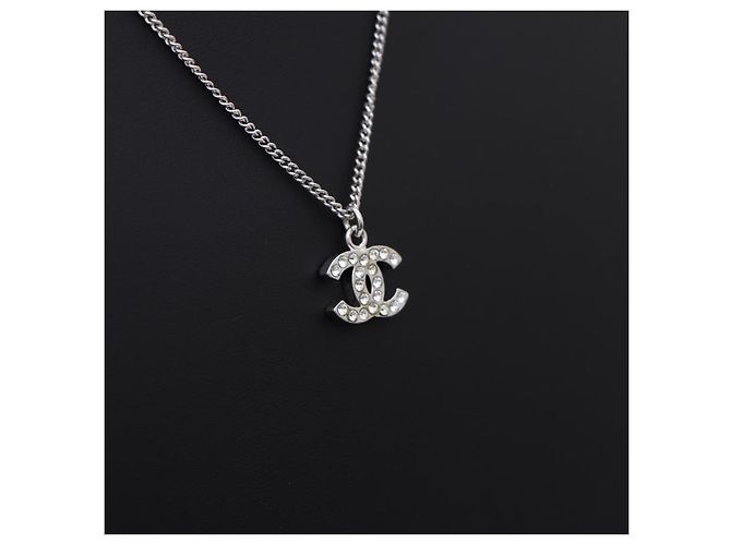 Chanel Cubic Pendant Necklace with Logo - view 7