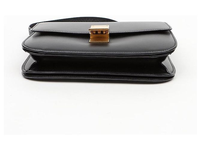 Céline Borsa a tracolla Classic Box Medium in pelle Nero - vista 8