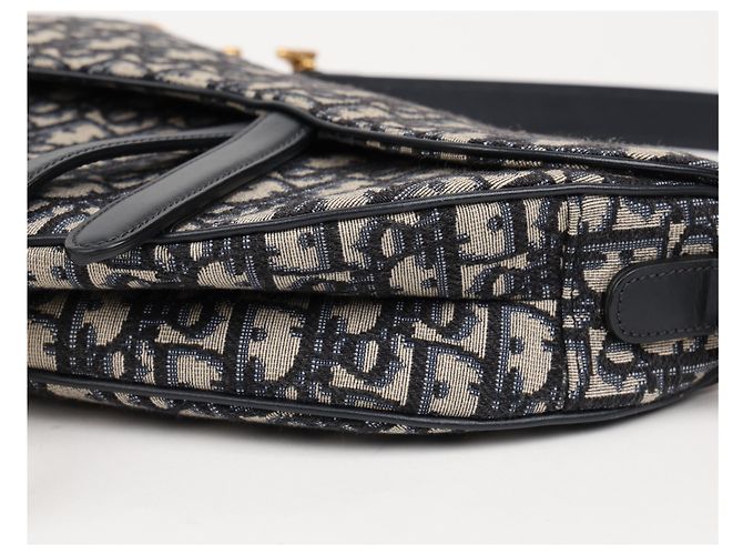 Dior Saddle Strap Bag Jacquard Braun - Ansicht 4