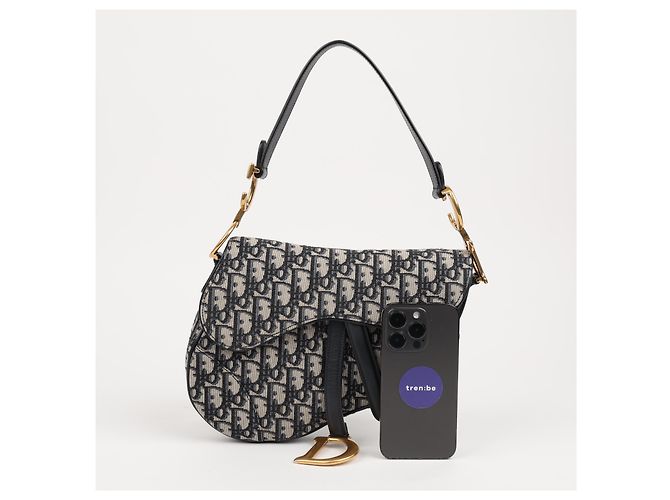 Dior Saddle Strap Bag Jacquard Braun - Ansicht 9