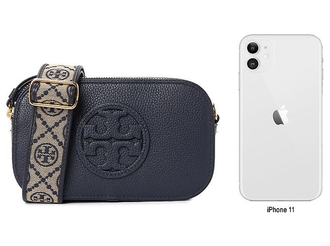 Borsa a tracolla Miller Tory Burch in pelle blu navy - vista 10