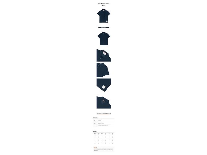 Thom Browne Polo de jersey de crepe de algodón con cuello redondo - vista 2