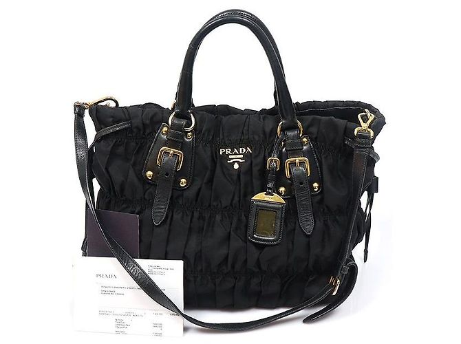 Prada Tessuto Pocono Fabric Gauffre Schwarz - Ansicht 2