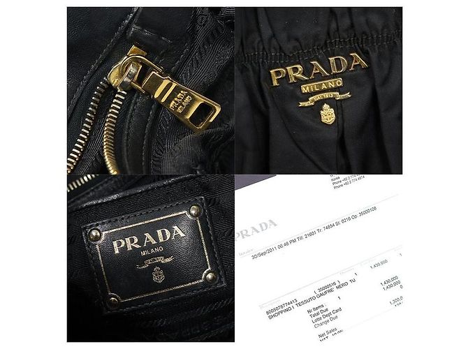 Prada Tessuto Pocono Fabric Gauffre Schwarz - Ansicht 7