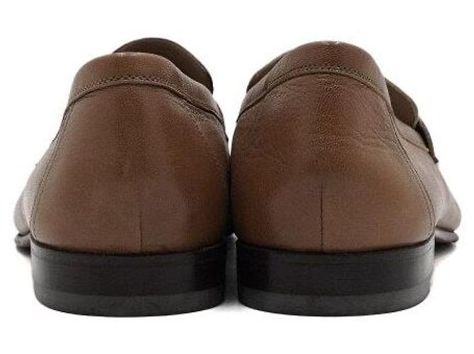 Hermès Mocassini in pelle marrone con logo da uomo - vista 7