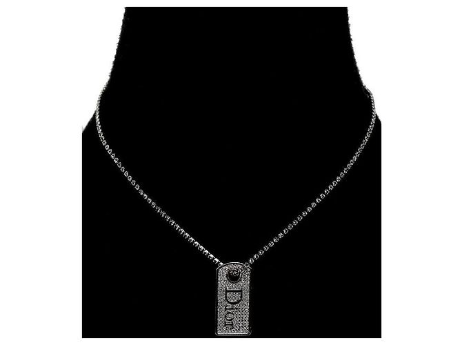 Dior Colar Cubic Plate Silver - vista 5