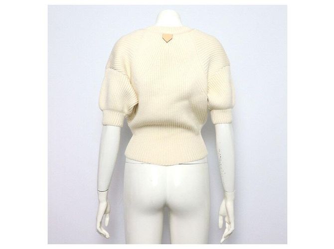 Louis Vuitton Strickpullover für Damen aus Wollmischung mit Cowhide-Logo auf der Rückseite - Ansicht 4